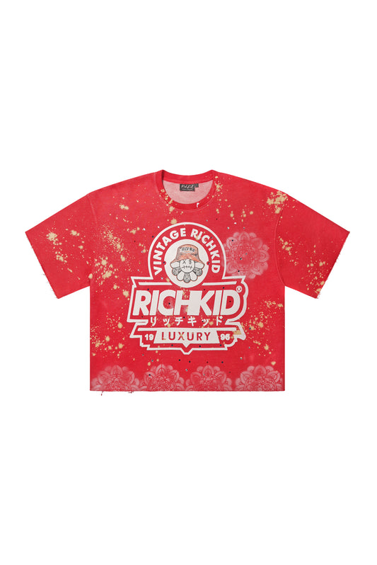 Red Crewneck Rhinestone